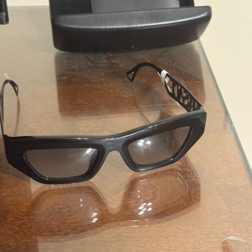 Versace Black Geometric Sunglasses